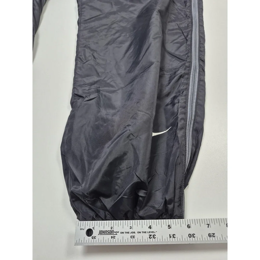 VTG Nike Track Pants Mens 3XL Gray Nylon Mesh Lined Full Zip Leg Elastic Cuff